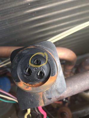 Bad plug on compressor