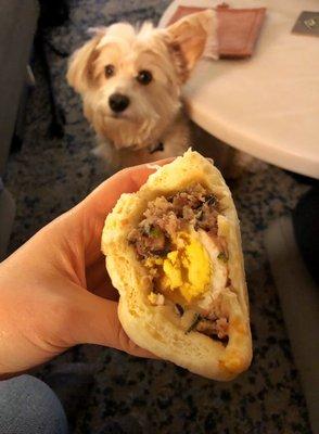 Get this banh bao - soooo delicious! They sell a bunch individually wrapped near the front doors!