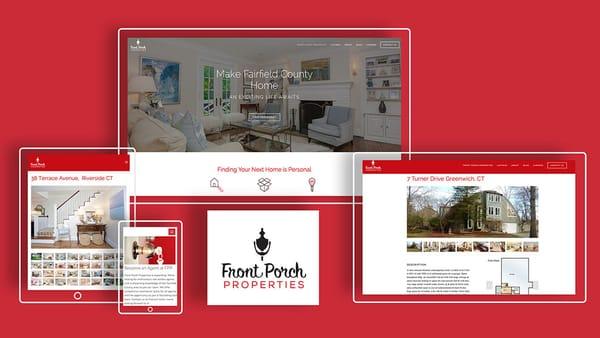 Website and branding for Front Porch Properties, local real estate company.