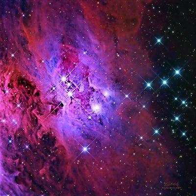 RunningMan Nebula - Sprinting through Space!
 The contrasting colors create a highly energized, thought provoking image.