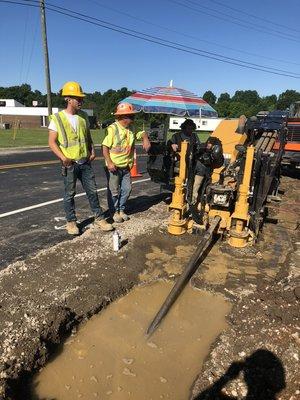 Our drill crew boring under route 18 in transfer, pa