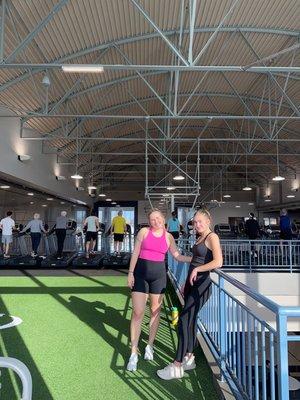 turf area and cardio equipment