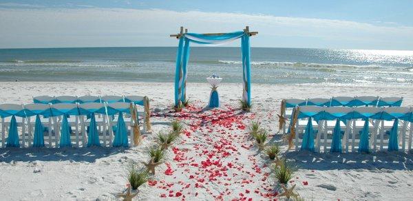 Beautiful backdrop! Mexico wedding!