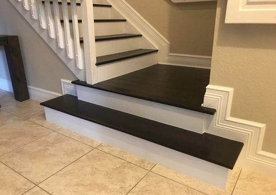 Let us change that old and boring carpet on your stairs to these beautiful stairs.