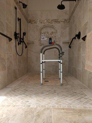 Accessible his and hers shower