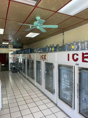 Ice freezers and bottles for sale.