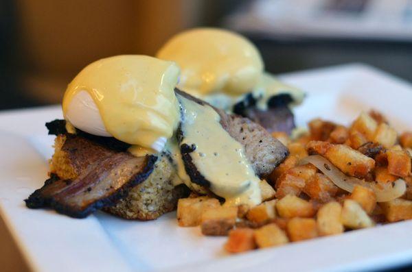 Pork Belly Benedicts make mouths water.