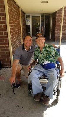 WW2 Veteran at the Van Nuys County Recording Office.