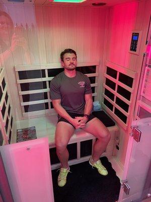 Infrared sauna with Halotherapy