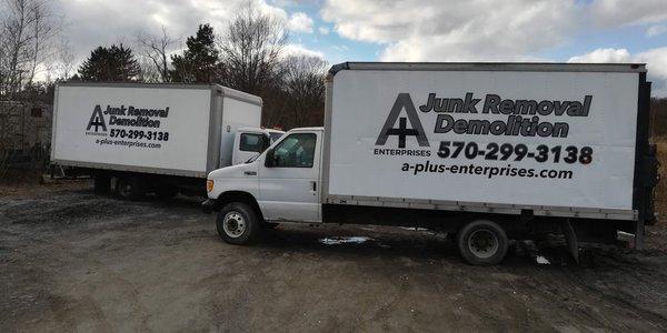 Some of our junk removal trucks