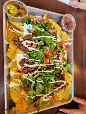 Beef nachos