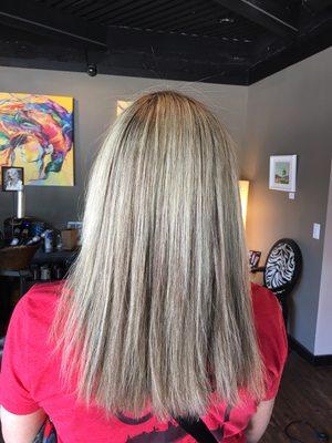 Client after getting True Keratin