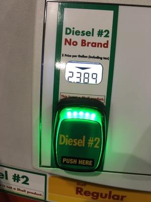 No brand diesel? At shell