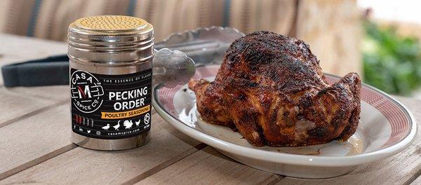 Casa M Spice Co® Pecking Order® on Cornish game hen