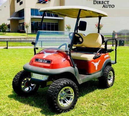 Custom Texas Longhorn Golf Cart.  Call Today to build your Dream Cart!