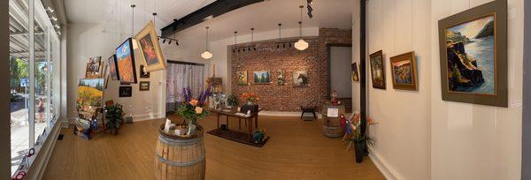 Interior panorama of Laurel Gallery with new floor