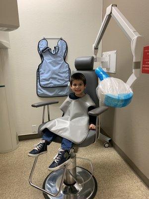 My son Vincent getting his x rays.