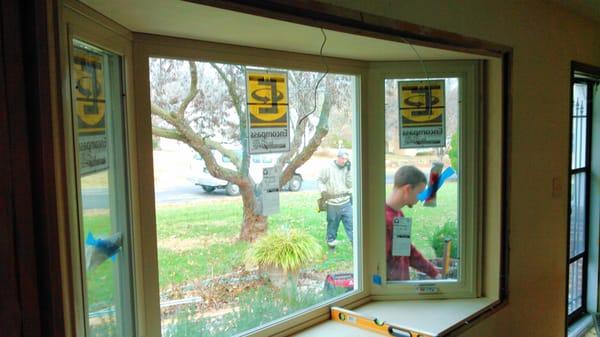 Replaced picture window with a bay window