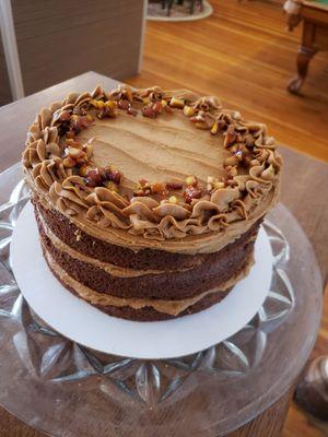 Ginger molasses apple cake