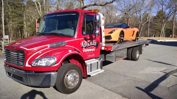 Special request from customer to tow his Lamborghini.