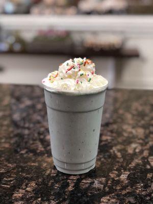 Birthday cake milkshake