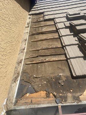 Damaged Underlayment