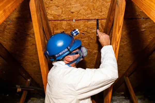 Stress-Less Home Inspectors performing wind Mitigation Inspection