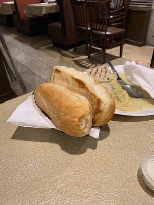 The bread with the meal