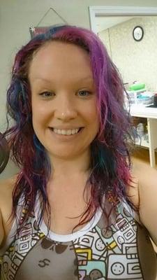 Rainbow color hair