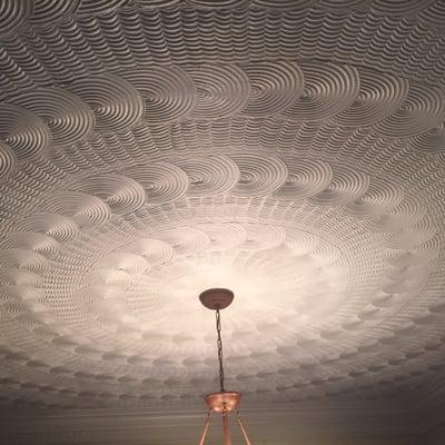 Sculptured plaster ceiling