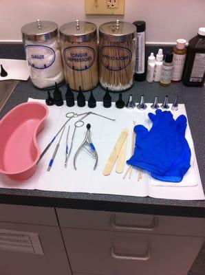 "Tools for my next patient"...says Dr. Kovorkian !!Jk