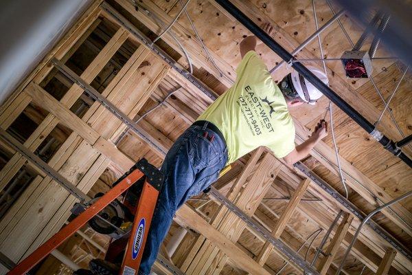 Commercial electrical work at the Fenway Hotel in Dunedin, FL.