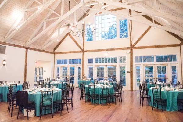 Inside the renovated farmhouse that serves as the dining room! Photo by Tina Jay Photography (http://tinajayphotography.com/)