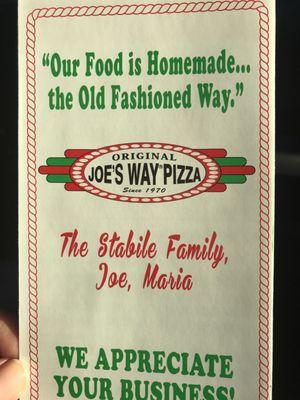 Joe's Way Pizza