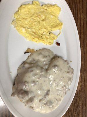 2 Eggs with Biscuits and Gravy Breakfast