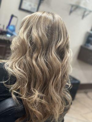 Blonde highlights by Misty Starbuck