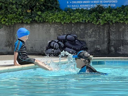 What's more fun than splashing Miss Jean in the face at Northbridge Pool?
 MJ