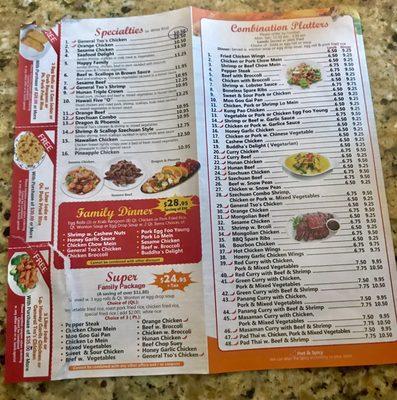 Menu with Coupons!