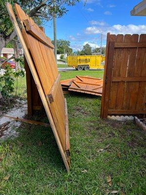 Hauling away old fence in Cocoa FL