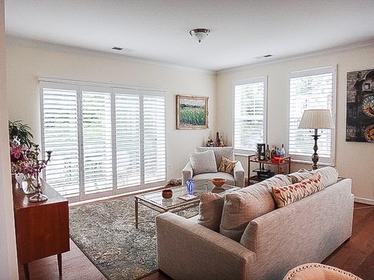 Plantation Shutters for Sliding Door