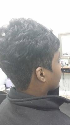 Taper me, " I need a style where I don't have to fuss, especially when I need to be on my way with my Children". (cut)