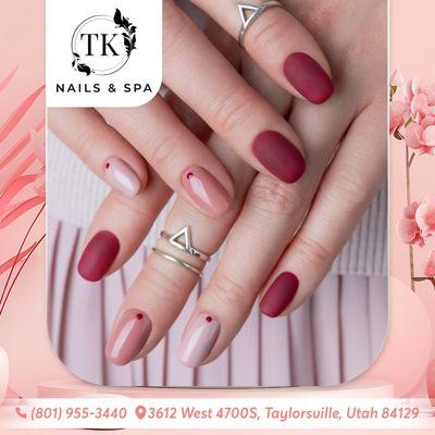 Get ready to fall in love with your nails at TK Nails and Spa!