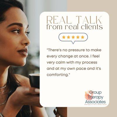 Our clients value our holistic approach to therapy.