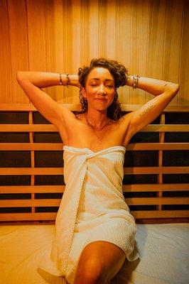 Private infrared sauna sessions -- 20, 30, 45 or 60-min options!