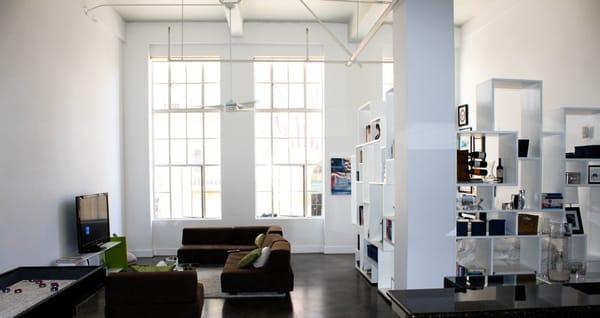 Inside one of our awesome Sam Fox lofts located in Downtown San Diego!