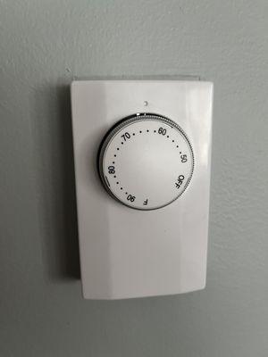 Baseboard heater thermostat