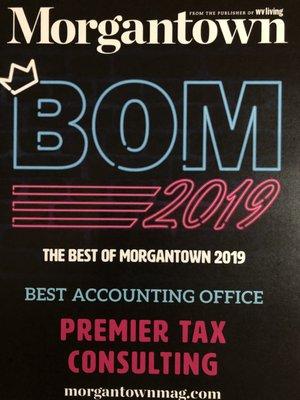 Best of Morgantown Award Winner 2019 Best Accounting Firm