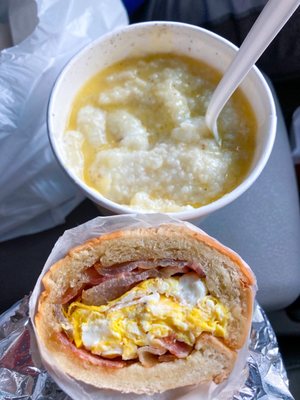 Grits and Bacon, Egg, & Cheese Submarine