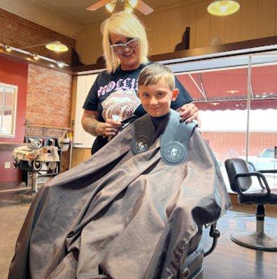 Children's haircut.