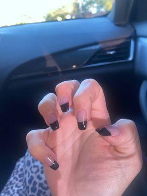 Very messy nails